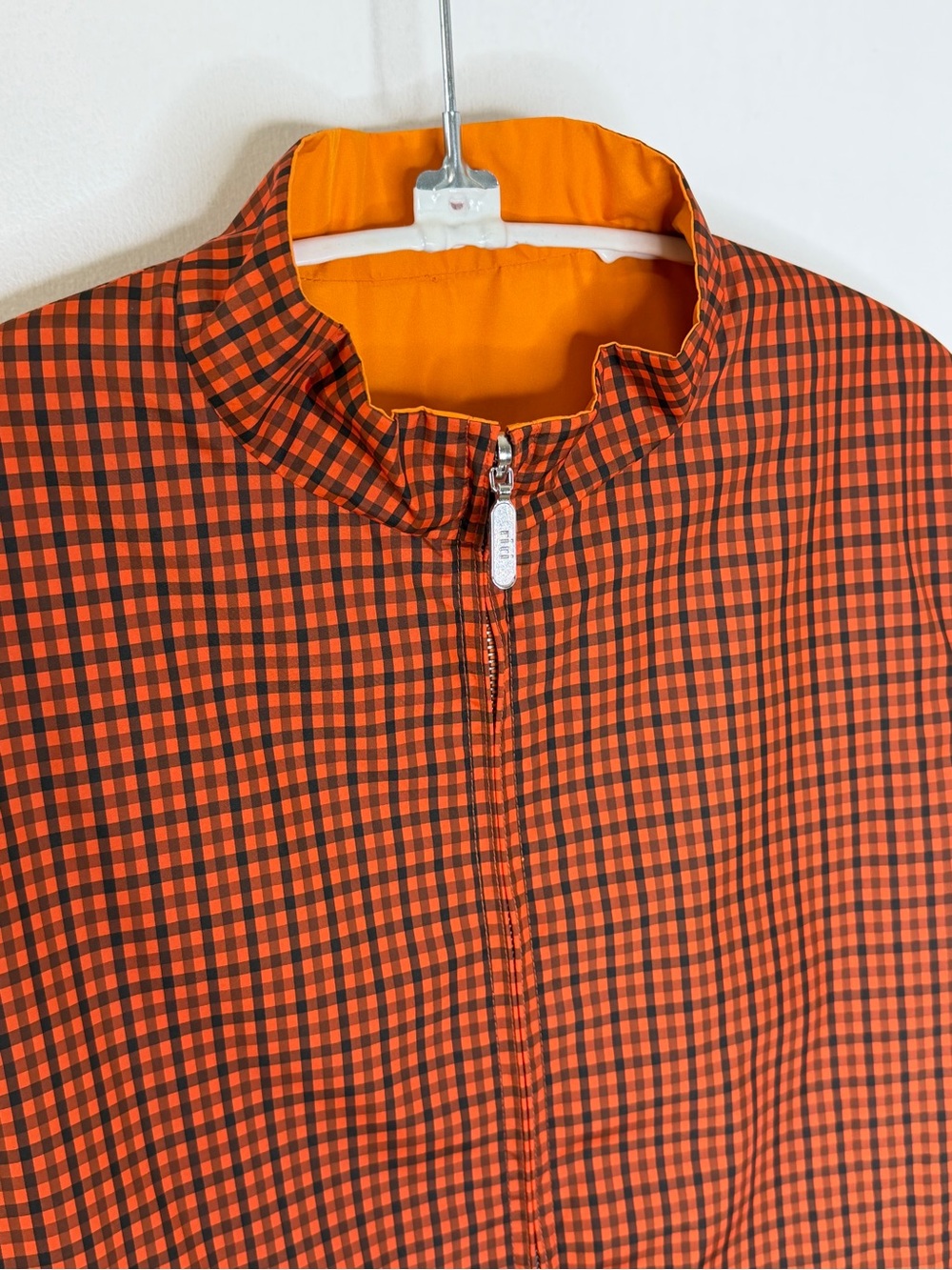 Vintage Aquascutum London Reversible Harrington Full Zip Jacket Womens 8 Orange - Picture 5 of 10